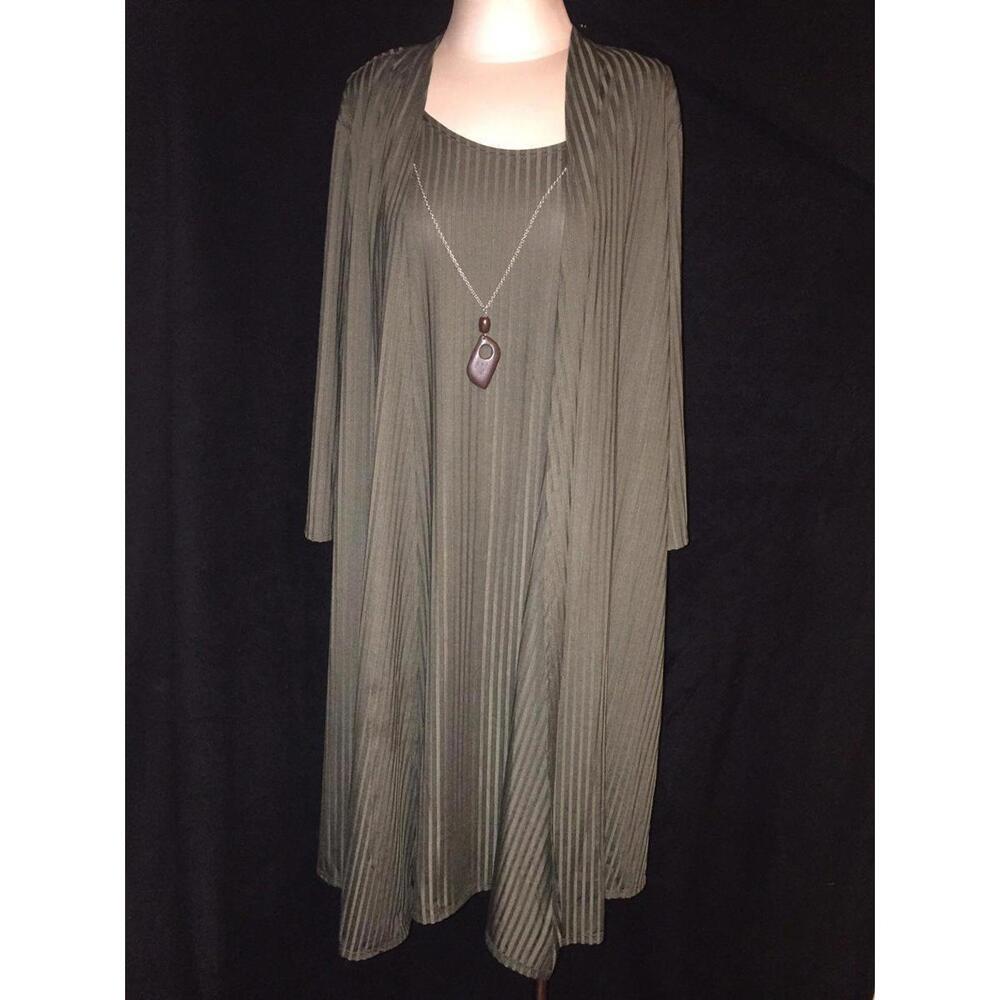 Messini Women Plus Size Green Dress 2x vintage Preowned vintage